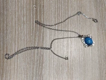 Collares de estilo Retro, joyería elíptica de Palacio, collar con Control de temperatura, cambio de Color, cadena de acero inoxidable