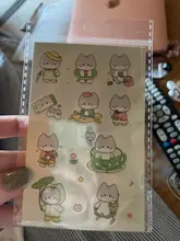 Mohamm-pegatinas Kawaii de Material para mascotas, pegatinas de decoración de cuentas de mano, suministros para estudiantes, 1 ud.