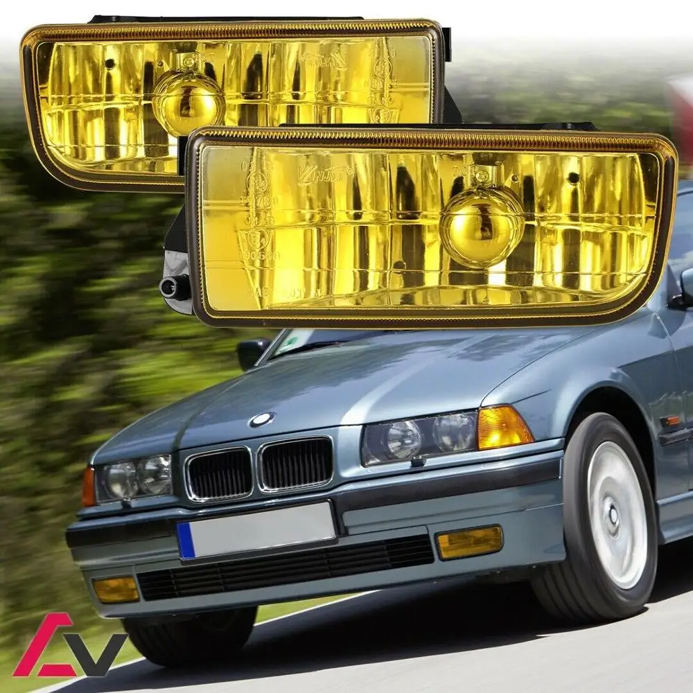 JanDeNing 1 Pair Yellow Lens Front Bumper Lower