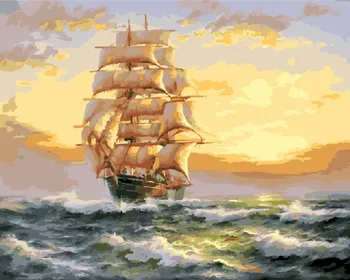 

Painting by numbers GX 21127 sailing ship 40*50