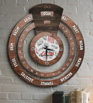 

Personalized World Best Öğretmeni Infinite Mayan Calendar Wall Clock-7