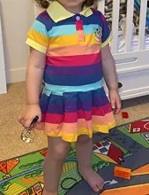 Vestido de primavera-verano de unicornio con cuello vuelto, moda para niñas pequeñas