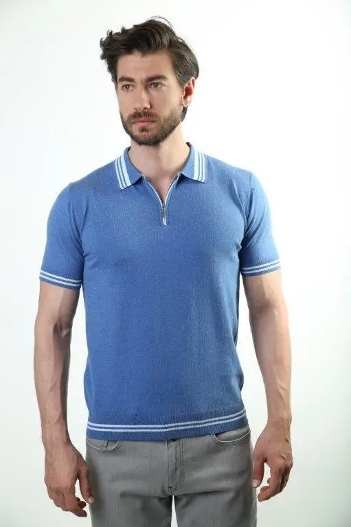 

Sweater Polo Collar Male Sweater T-Shirt 3485