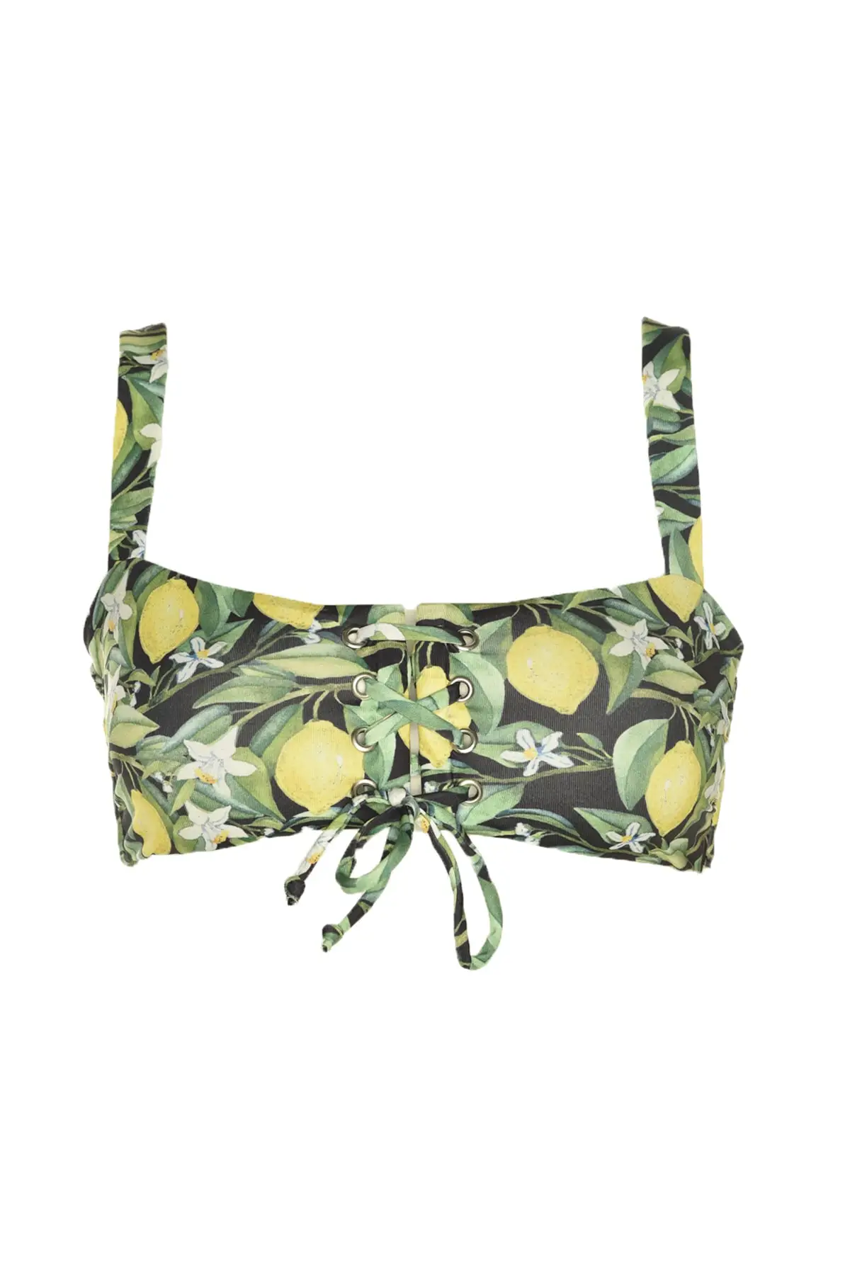 Бикини-топ Trendyol с принтом лимона и птичьими глазами TBESS20BU0143