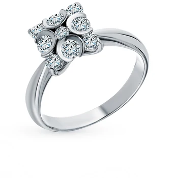

Gold ring "diamonds of Yakutia" sunlight sample 585