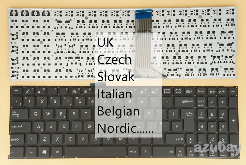Teclado Nórdico Italiano Baixo Estojo na Rússia para Asus X551c X551m X553m X553s X553sa X554l X555ba X555bp X555da X555google X555la
