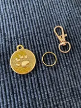 Plates Pendant Pet-Name-Tags Engraving Paw Dogs Anti-Lost Round-Shape Cat Personalized