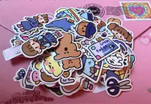 Yoofun-pegatinas adhesivas de dibujos animados para decoración de diarios, 100 Uds.