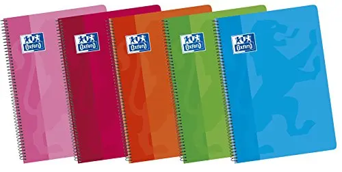 Suri pedazo latín Oxford Classic 100430166 Pack de 5 cuadernos espiral de tapa blanda,  formato A5|Alfombra| - AliExpress