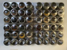 Spice-Jars Rack Seasoning-Containers Wall-Mounted Magnetic Stainless-Steel LMETJMA 