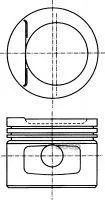 

Piston (finger rings))Opel Ascona 1 6sv Nural art. 87-306900-10
