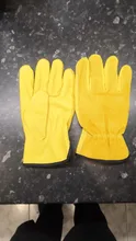 Guantes de cuero de vaca para conductores, protección de seguridad, para soldar, caza, 1008