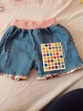 Pantalones cortos de vaquero con cintura elástica para niñas, bermuda femenina de princesa con estampado de flores a la moda para verano