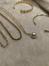 PerisBox 4 tamaños con collares de cadena círculo dorado collares gargantilla para mujer minimalista collar de joyería Vintage