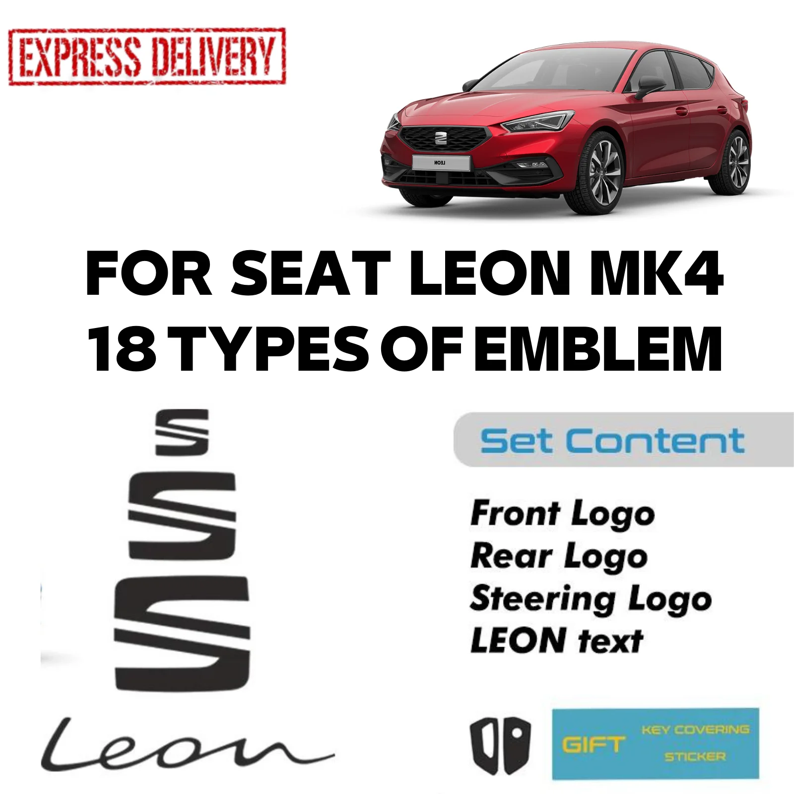 Alfombrillas logo Hybrid Seat Leon MK4 (2020-actualidad)