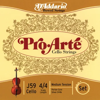 

J59-4/4M Pro-Arte strings for виолончели 4/4, average tension D'Addario