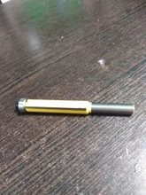 1pc 8mm vástago 2 de brocas de rebaje y acabado con cojinete para madera plantilla patrón poco carburo de tungsteno de molienda cortador de madera 02017