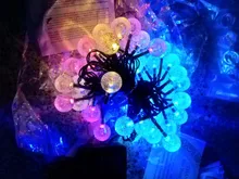 Solar-Light Garlands Crystal-Ball Outdoor-Decoration Christmas-Party for 8-Modes 12m/led