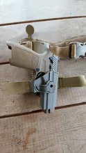 Correa de banda para pierna táctica QLS 19 22, adaptador de cartuchera para pistola Safa Glock 17 Beretta M9, cinturón de cintura para pistola de caza