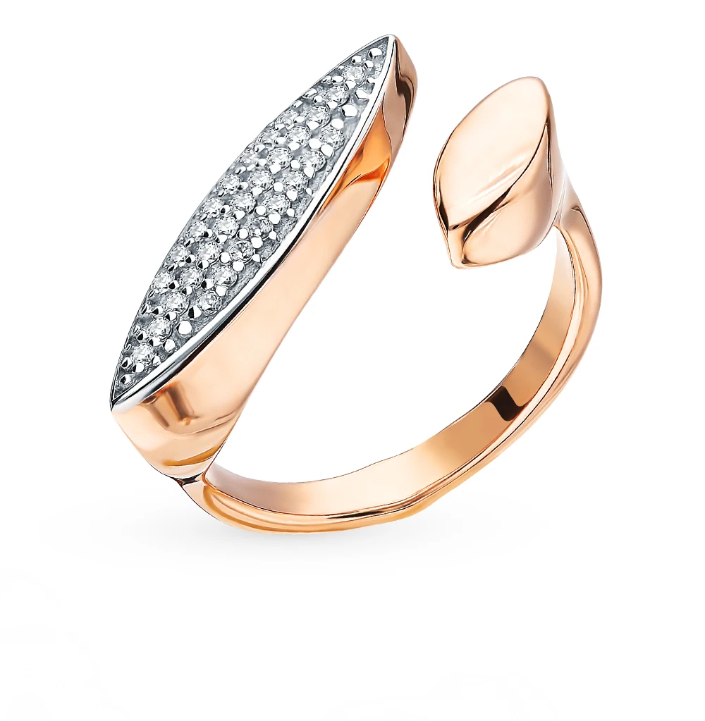 Серебряное кольцо с фианитами SUNLIGHT проба 925