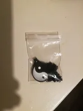 Colgante clásico de Tai Ji Yin Yang, collar con gemas de cristal chapadas en plata, color blanco y negro, señal de taoísmo chino