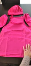 Delantal de manga corta para niños, gorro de bolsillo para jardín de infantes, cocina, pintura para hornear, bebida, comida, insignia, diseño de logotipo