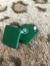 CWEEL-pendientes negros para mujer, aretes bohemios de geometría azul, joyería de moda, redondos de acrílico, aretes de boda bohemios