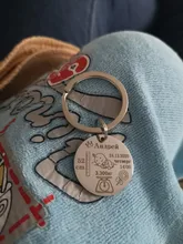 Llavero personalizado para bebé, con nombre, fecha de nacimiento, altura y peso para recién nacidos, artículo personalizado conmemorativo, regalo para mamá y papá P026