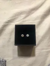 Stud-Earrings Wedding-Jewelry Sparkling Moissanite Top-Quality OEVAS Women 100%925-Sterling-Silver