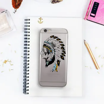

Apache Cheff iPhone Case for iPhone X Xs Xr Max 8 Plus 7 6 6s 5 5s SE Cell Cover High Quality Print - Clear Rubber Case