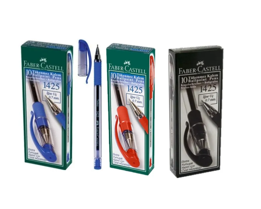 Faber Castel 1425 Pin коннекторы Шариковая ручка синяя 10'lu коробка|Шариковые ручки| |