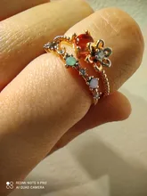 Anillos de circonita de cristal para mujer, anillos abiertos ajustables con forma de hoja de flor y mariposa, joyería de compromiso para boda, regalo, novedad de 2021