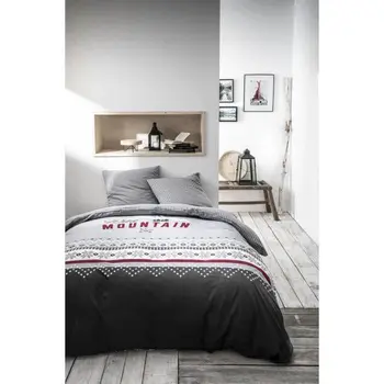 

TODAY 100% cotton Quilt WILD MOUNTAIN 240x260cm + 2 pillowcases 63x63 cm-gray