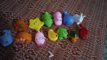 Bathing-Toy Float Swimming-Water-Toys Squeeze Animals Soft-Rubber Colorful Baby Sound-Squeaky