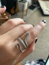 Anillo de serpiente de estilo Retro para club nocturno, banda de dedo de estilo Punk estereoscópico, en forma de serpiente, anillo de índice de apertura ajustable