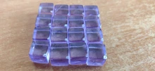 50 unids/set 13 colores 8mm transparente Esquina cuadrada de cristal de colores dados pieza de ajedrez ángulo recto tamiz para juego de Puzzle