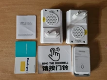 Wireless Doorbell Battery Receiver Self-Generating Remote Waterproof Veryhome Buttonus