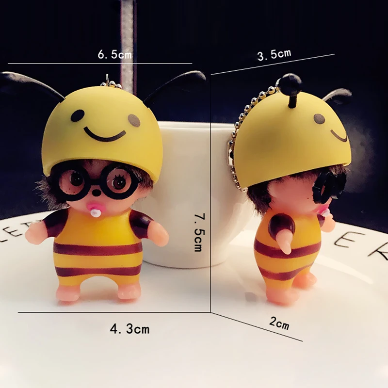 Мультфильм брелок смолы 3D стежка брелок прекрасный брелок для ключей от автомобиля брелок Для женщин Для мужчин милый брелок с фигурками из мультфильмов подарки