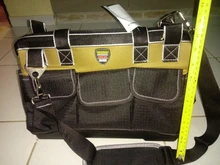 Bolsa de herramientas portátil para electricista, multifunción, instalación de reparación, lona, grande, gruesa, bolsillo de trabajo