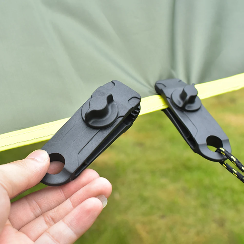 10 PCS/Sets Selling Tents Awning Wind Rope Clamp Awnings Plastic Clip Camping Windproof Tent Crocodile Clip Outdoor Camping