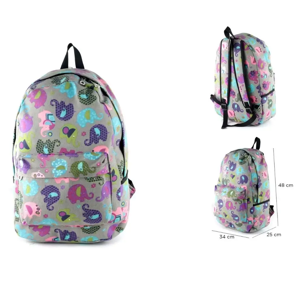 Mochila Escolar Estampado Elefantes ,Mochilas Escolares de Mujer y para Niñas
