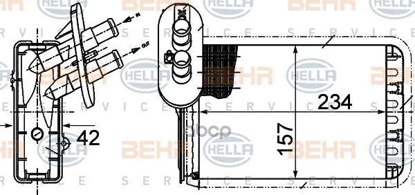 Теплообменник, Отопление Салона Легковой Автомобиль Hella 8fh351313451 HELLA арт. 8FH351313451