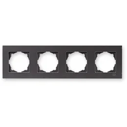 

PnpnElectrıc Gns Eqona Metallic Smoked Gray Quad Frame 4 Gang Frame