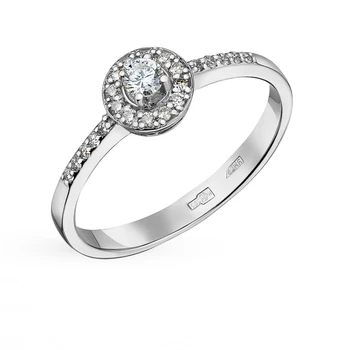 

Gold ring with diamonds sunlight sample 585