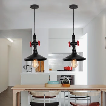 Vintage Industrial Rustic Steampunk Metal Water Pipe Ceiling Lights Handmade