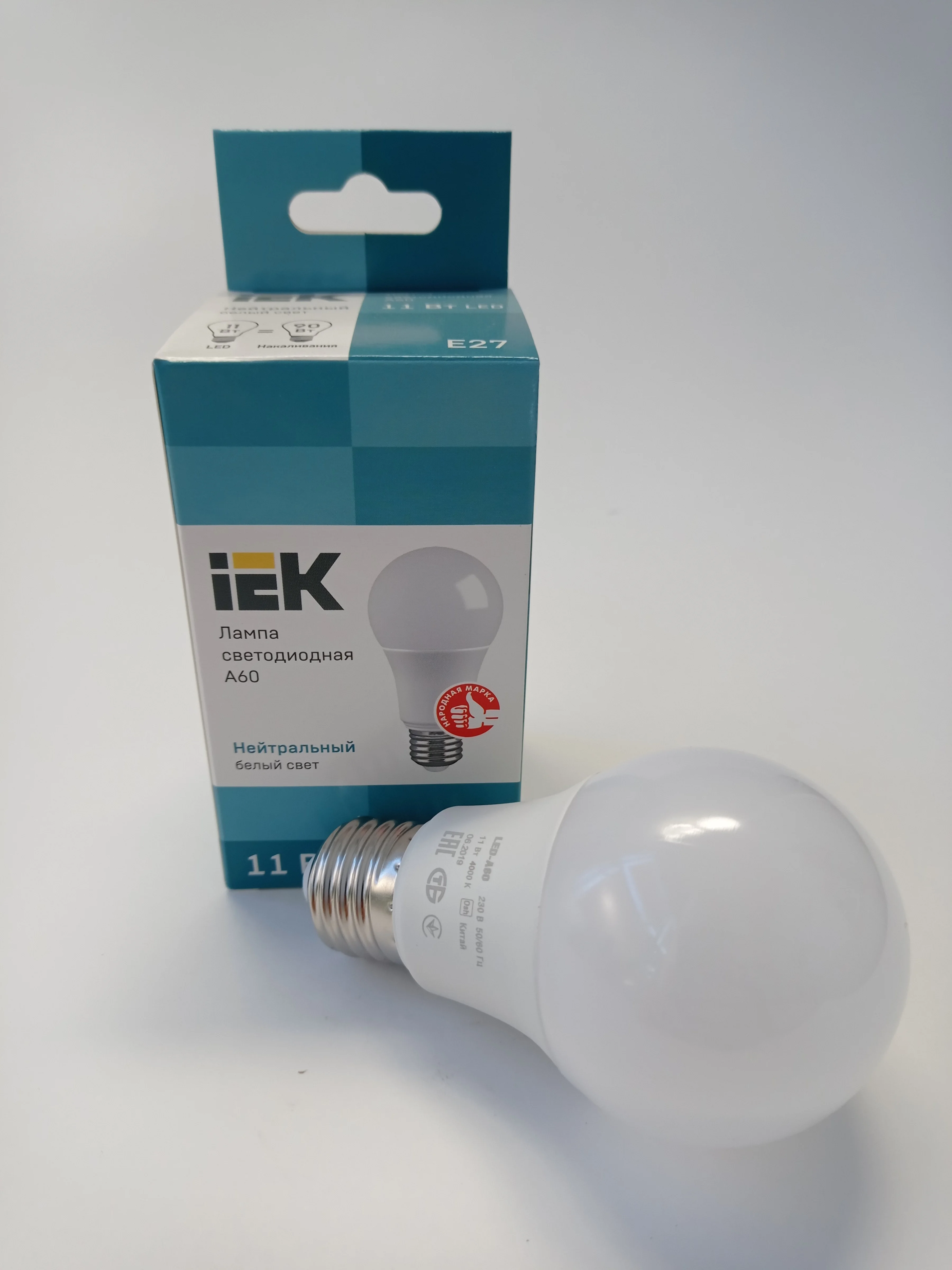 Лампа светодиодная led lights IEK A60 E27 3000К-4000К Груша | Освещение