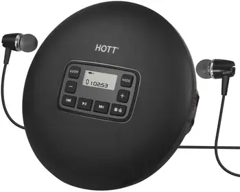 

HOTT CD204Portable CD Player Music CD Walkman with LCD Display CD Music Player with Anti-Skip/Shockproof for Home Travel and Car