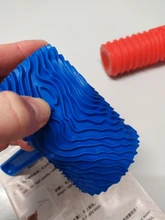 Juego de herramientas con patrón de madera de imitación Eg300T, rodillo de goma de 7 pulgadas + Ms16, herramienta de grano de madera realista, revestimiento de grano de madera en relieve