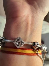 Noria de pata de corazón para mujer, corona O abalorio brillante de copo de nieve transparente, compatible con pulsera Pandora Original, joyería de plata 925