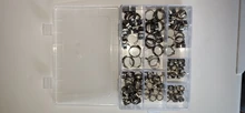 Abrazaderas de manguera continua de una sola oreja, 45/80-5,8mm, abrazaderas de manguera de acero inoxidable 23,5, anillos de fijación de pulgada para sellado de tipos de manguera, 304 Uds.